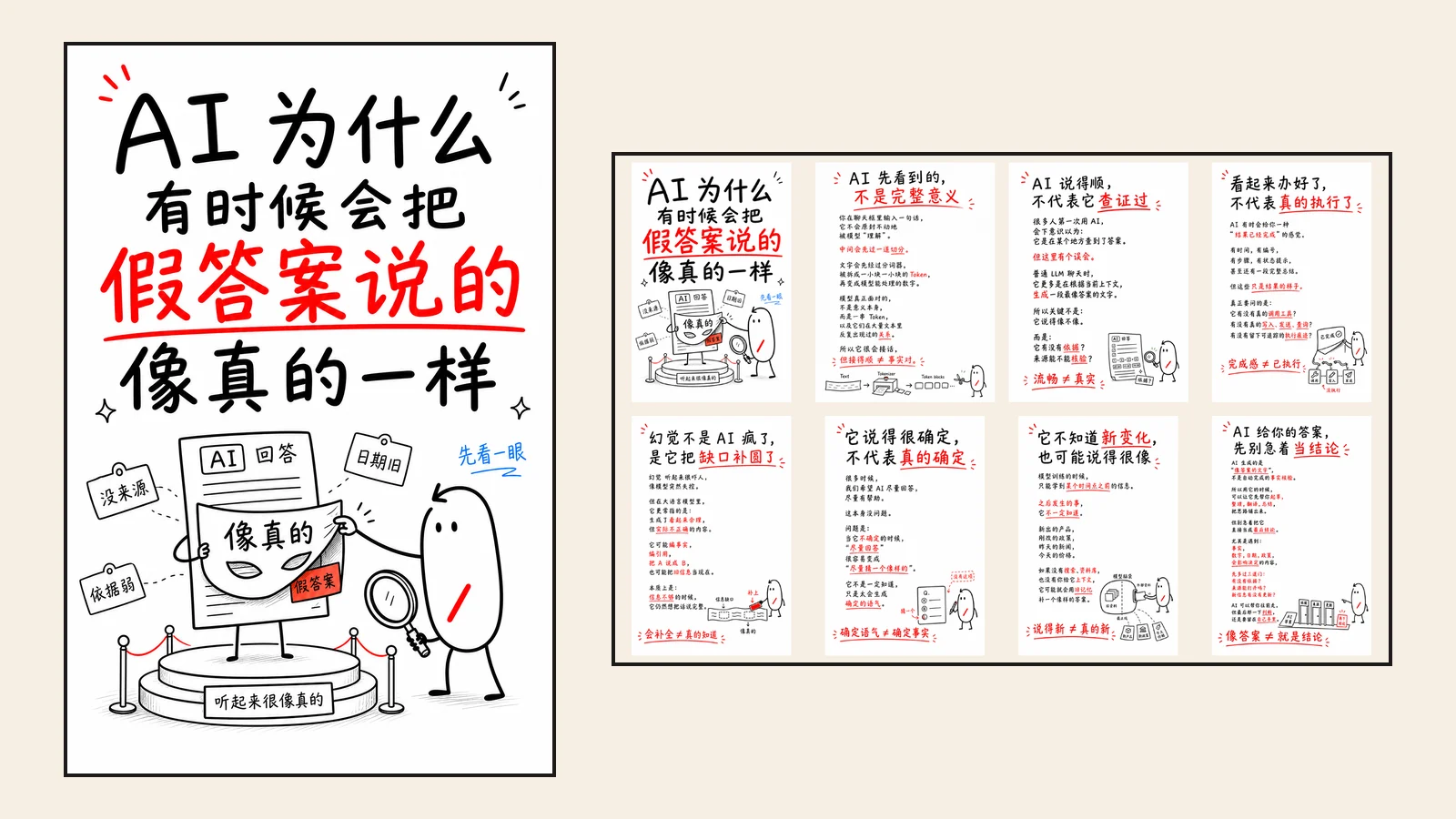 AI 为什么会把假答案说得像真的一样
